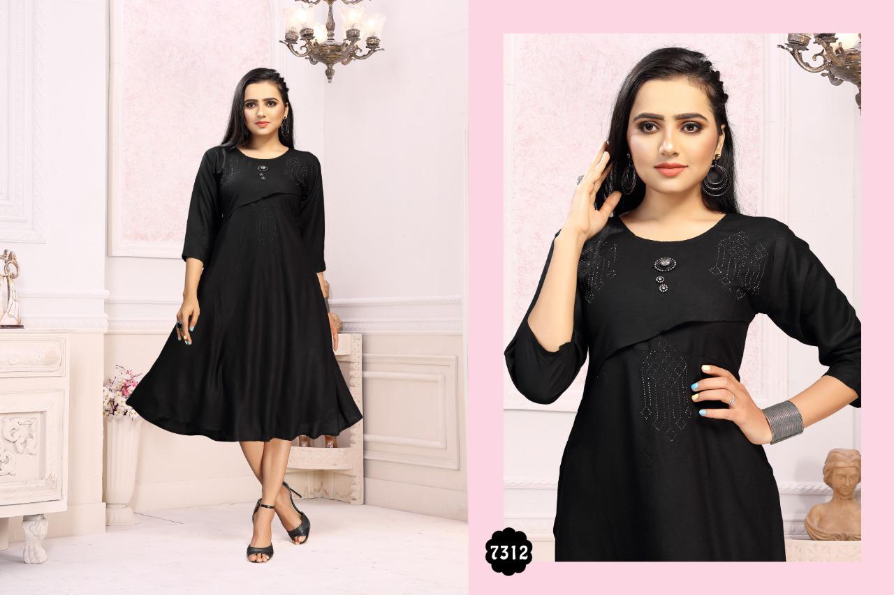 Ft Diamond 2 Latest Fancy Casual Wear Designer Flair Rayon Kurti Collection